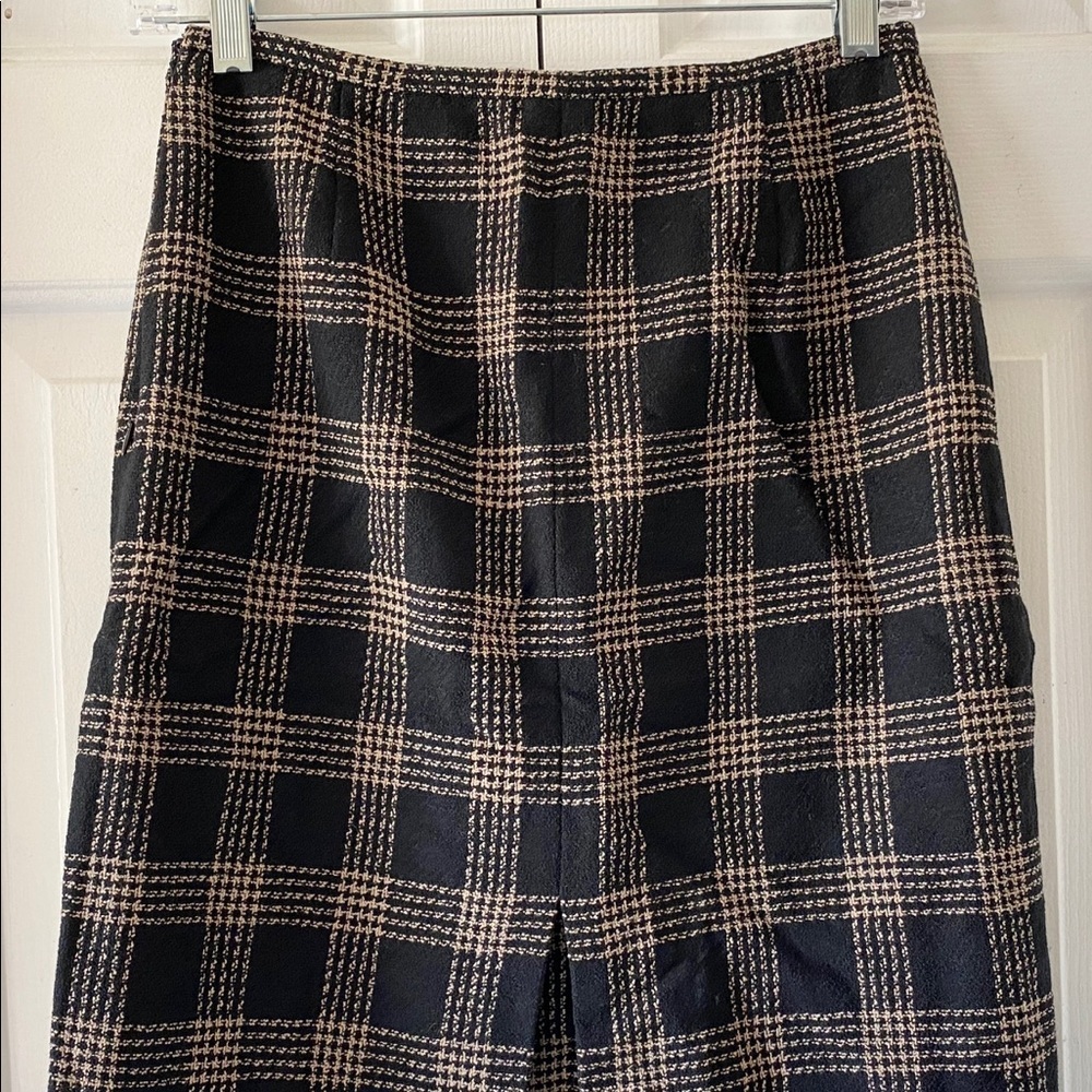 Ann Taylor Petites Womens Black Beige Skirt Sz 2P
